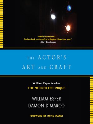 cover image of The Actor's Art and Craft